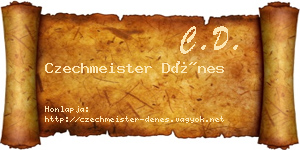 Czechmeister Dénes névjegykártya
