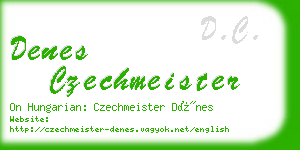 denes czechmeister business card